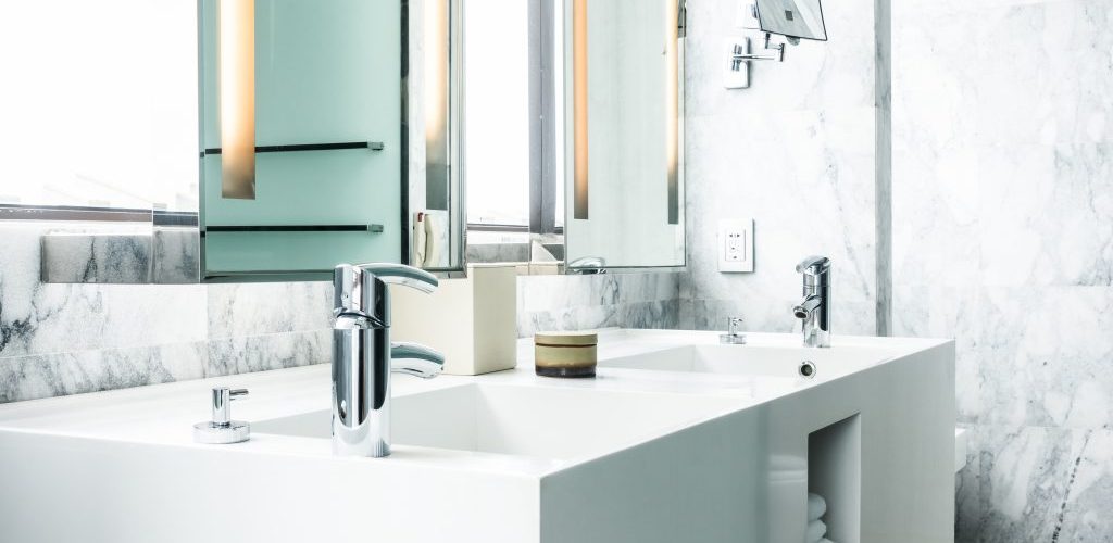 Faucet and Sink decoration in bathroom interior